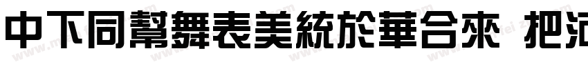 DFHuaZongStd W5-B5pc字体转换